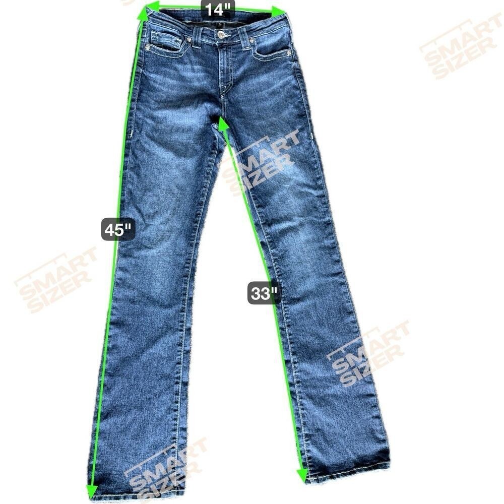 True Religion BECCA Mid Rise Bootcut Jeans Western Casual Dark Wash 28 Festival - Picture 10 of 10